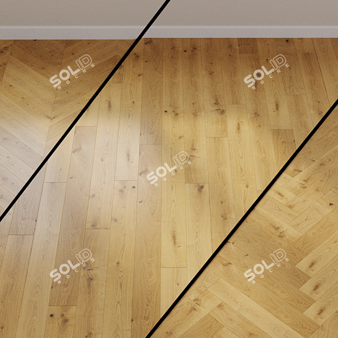 HARO PARQUET 4000 Oak Savage: Elegant 1-Strip Plank 3D model image 1