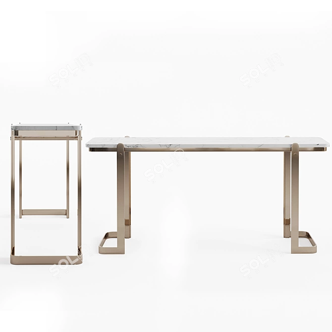 Sleek Pablo Console Table: Modern Design 3D model image 2