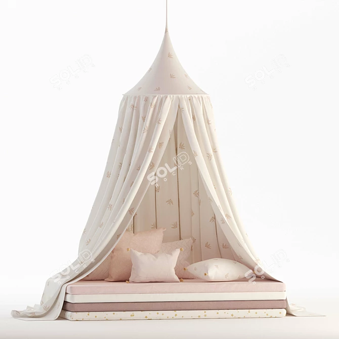 Dreamy Canopy Sleep Set 3D model image 1