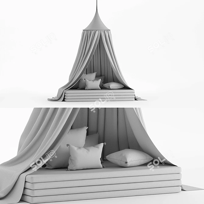 Dreamy Canopy Sleep Set 3D model image 4