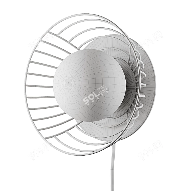 Chic Pink Linework Wall Sconce 3D model image 4