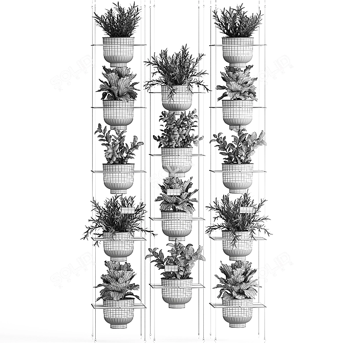 Vertical Garden Kit: Vig Planter for Kitchen Herbs 3D model image 5