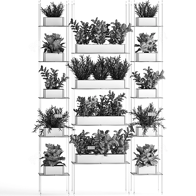 Vertical Garden: Greenery for Your Kitchen 3D model image 5