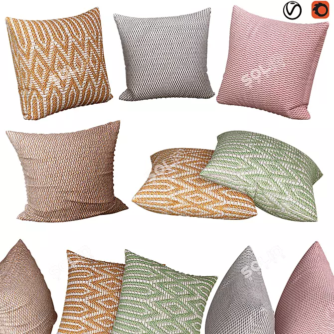 Elegant Cushions | No. 061 3D model image 1