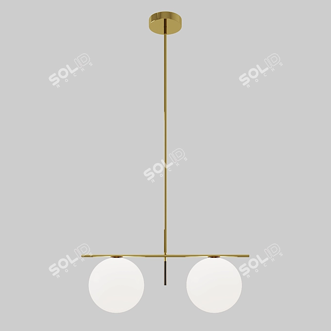 Elegant Jugen 2-Light Suspension 3D model image 2