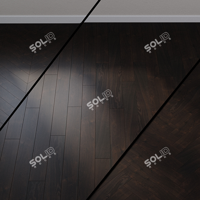 HARO PARQUET 4000 Agate Oak: Elegant 1-Strip Plank 3D model image 1