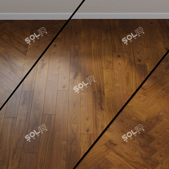 Geometric Parquet Flooring 3D model image 1