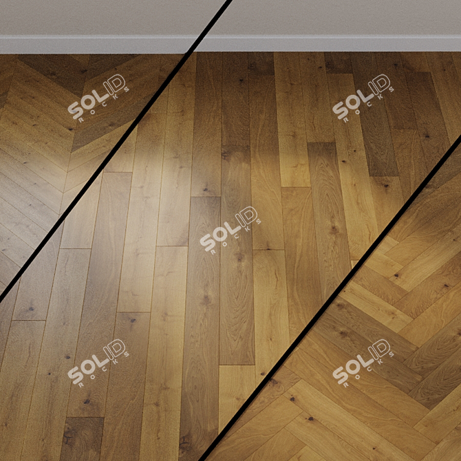 Invisible Savage Oak Parquet Board 3D model image 1