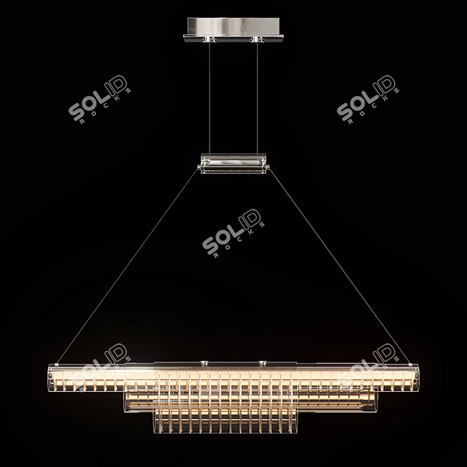 Coax Pendant: Metal, Glass, and Light 3D model image 4