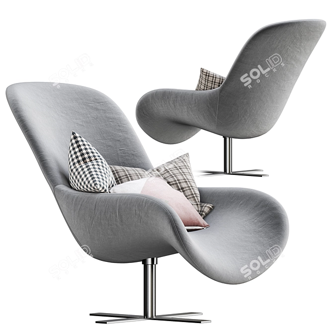 2014 B&B Italia Mart Armchair 3D model image 3