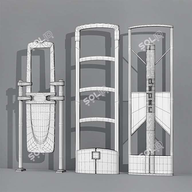 Acoustic-Magnetic Security Antennas 3D model image 3