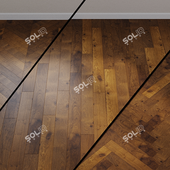 HARO PARQUET 4000 Plank - Retro 3D Oak 3D model image 1