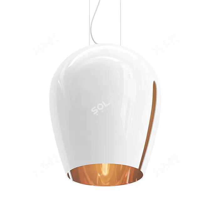 Elegant Zita Pendant Light 3D model image 1