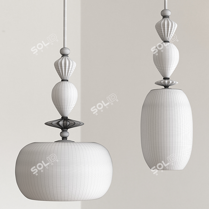 Elegant Odeon Light Pendant 3D model image 4