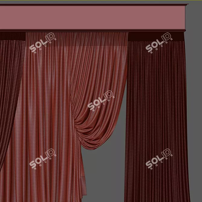 824 Curtain: Seamless Design Solution 3D model image 3
