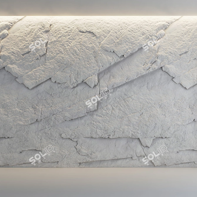 Premium Stone Wall Material - Dark and Light Variants 3D model image 1