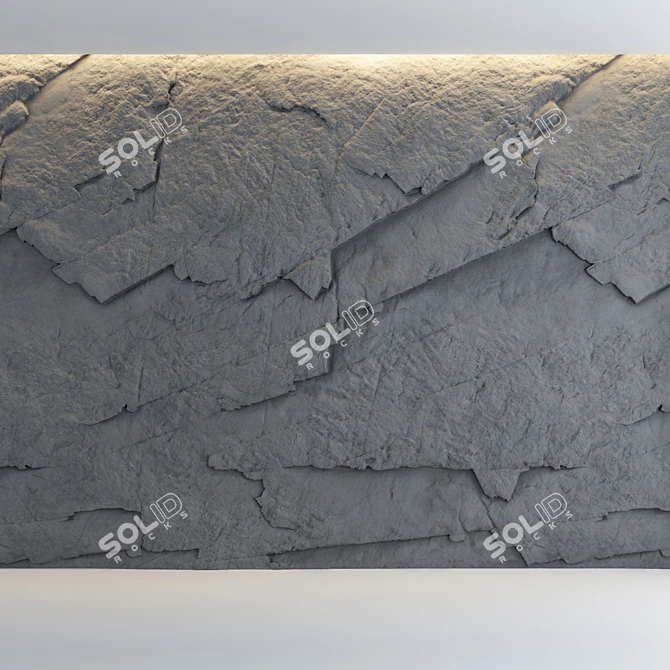 Premium Stone Wall Material - Dark and Light Variants 3D model image 2