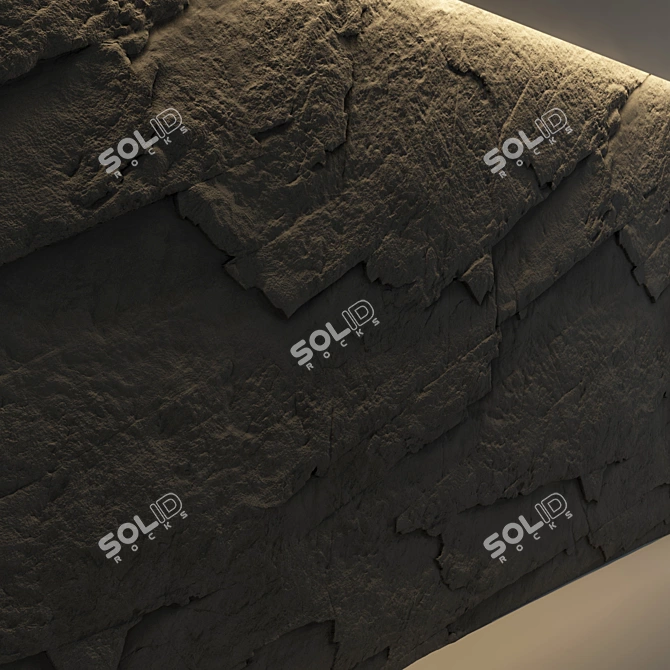 Premium Stone Wall Material - Dark and Light Variants 3D model image 3