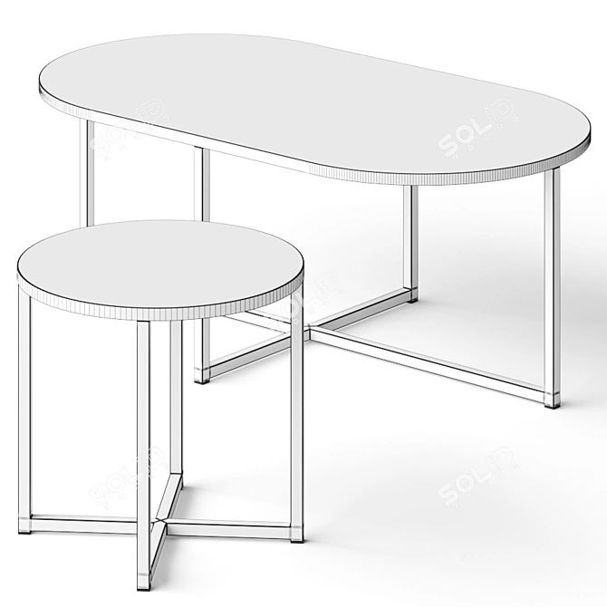 Tirolo Denver Coffee Tables: Modern and Versatile 3D model image 2