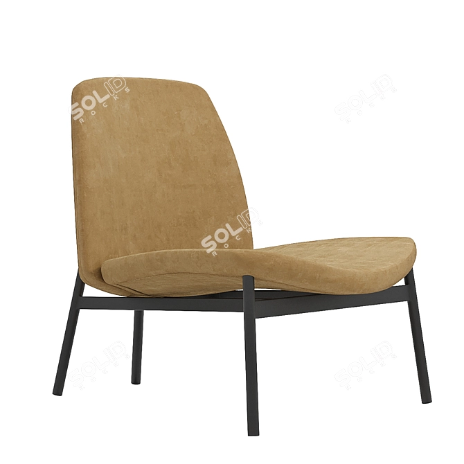 Edison Armchair: Comfort and Style Combined 3D model image 3