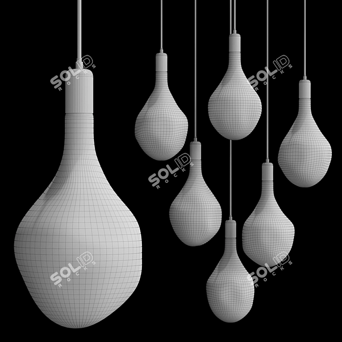 Voronoi II LED Bulb 3D model image 2