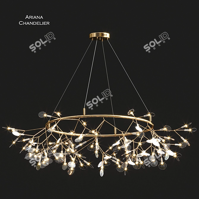 Elegant Ariana Chandelier - Illuminating Beauty 3D model image 1