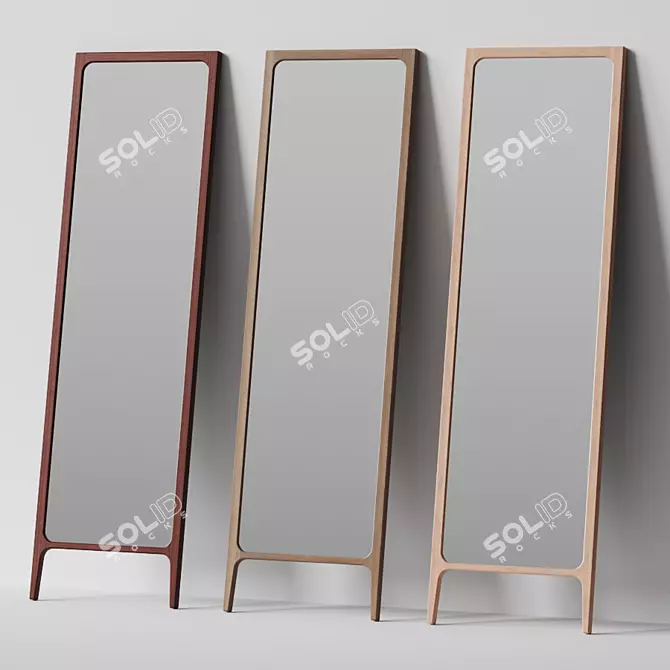 Sleek Italian Design: Rimmel Mirror 3D model image 2