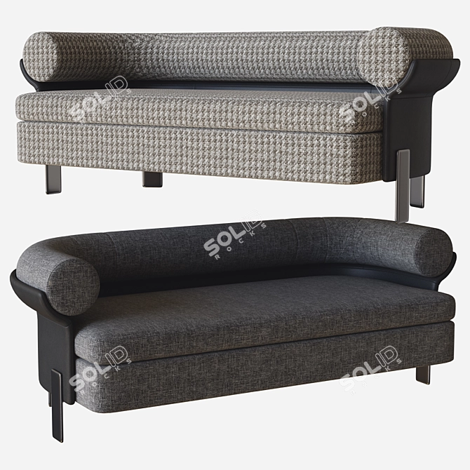 Elegant Mattia Sofa by Minotti 3D model image 1