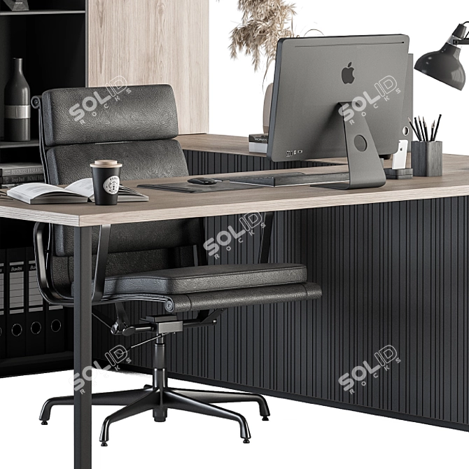 Executive Office Furniture Set 3D model image 2