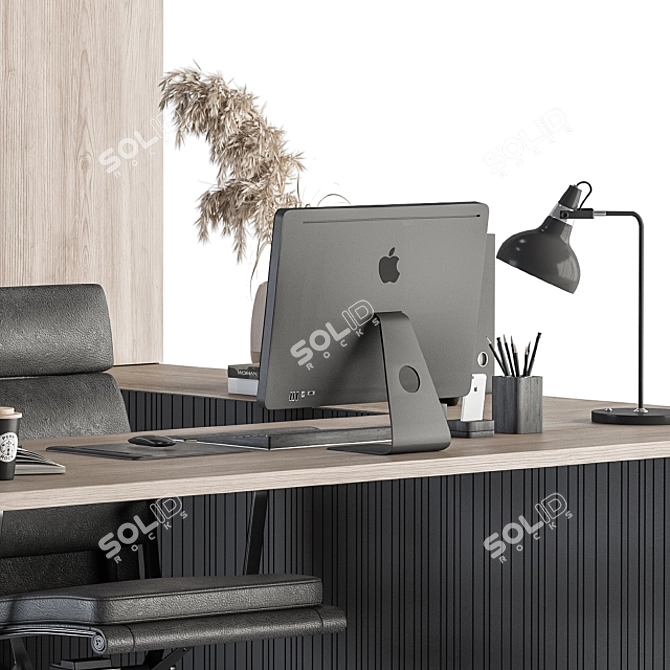 Executive Office Furniture Set 3D model image 4