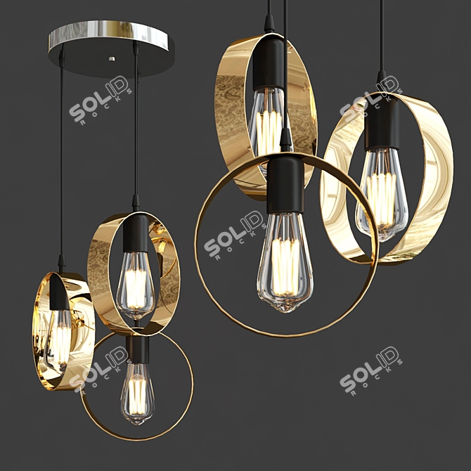 Nordic Light Pendant Lamp 3D model image 1