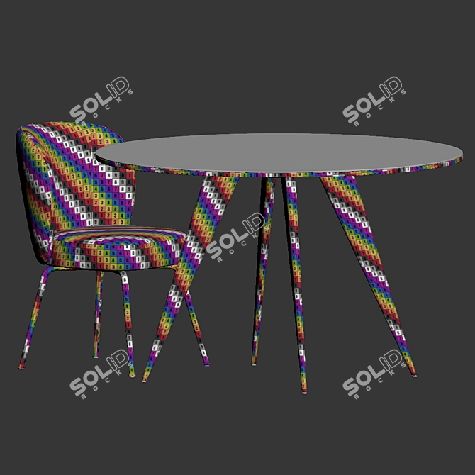 Modern Dining Set 99: Stylish and Versatile 3D model image 4