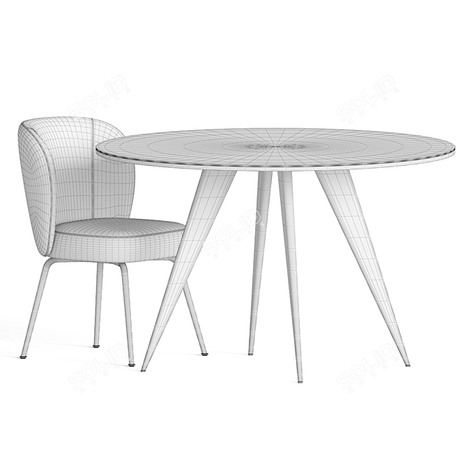 Modern Dining Set 99: Stylish and Versatile 3D model image 5