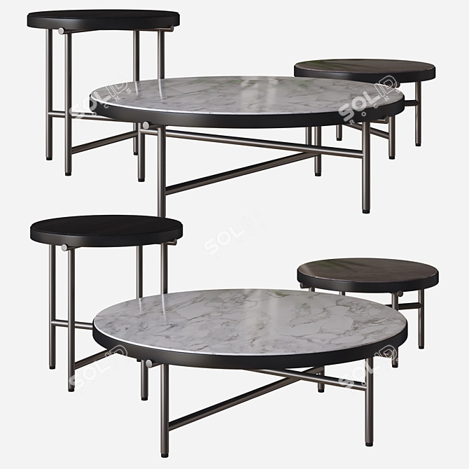 Elegant Torii Tables: Minotti's 3D Masterpiece 3D model image 3