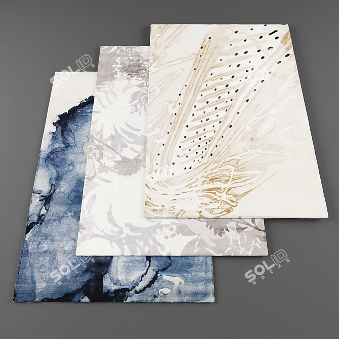 High-Res Rugs Set | 5-Piece Random Bundle 3D model image 1