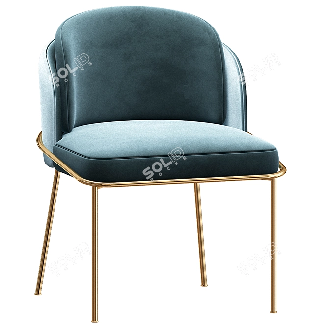 Cozy Aurora Padded Chair 3D model image 5