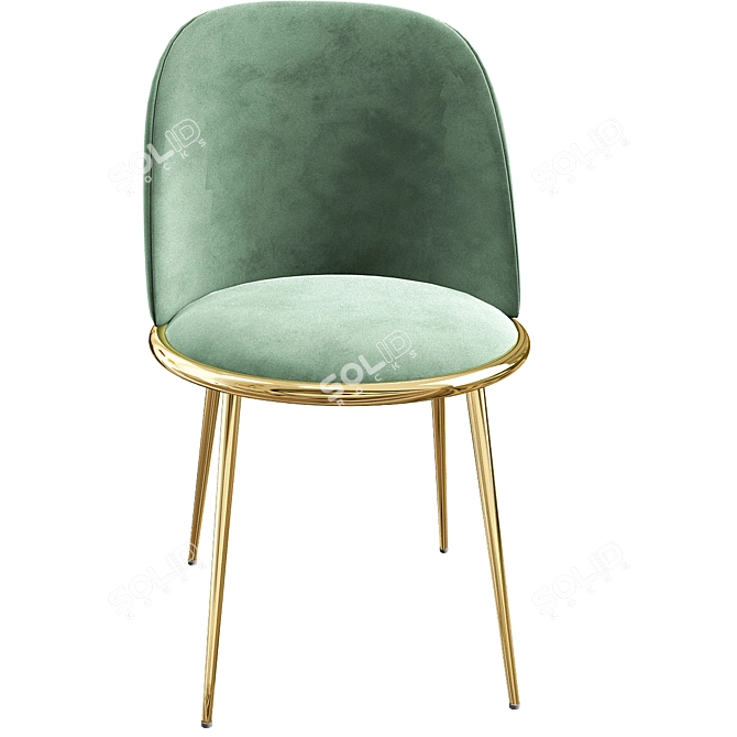 Cozy Aurora Padded Chair 3D model image 7