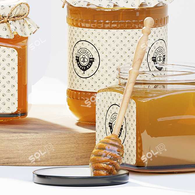 Sweet Delights Honey Set 3D model image 4