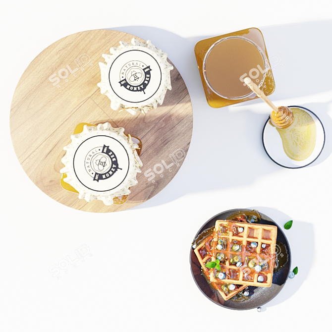 Sweet Delights Honey Set 3D model image 5