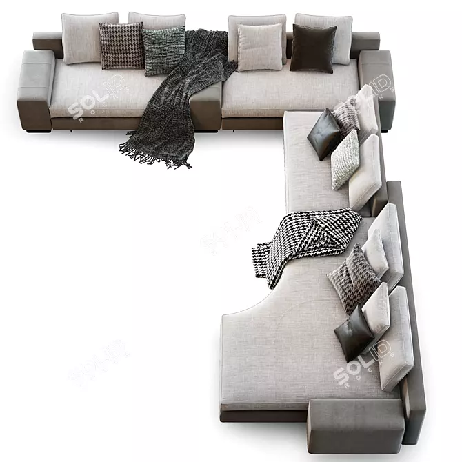 Modern Minotti Daniels Sofa: Exceptional Design for Your Space 3D model image 3