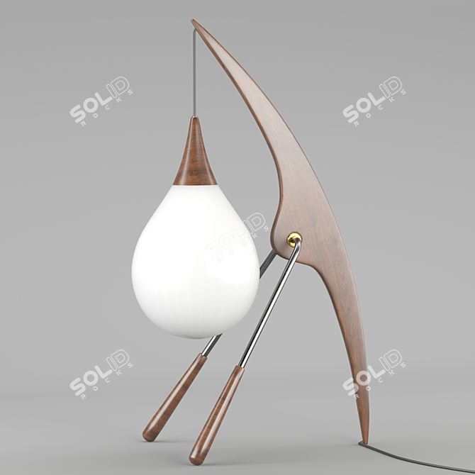 Elegant Mont Floor Lamp 3D model image 2