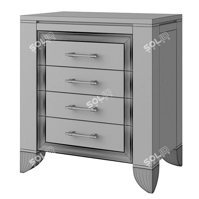 Elegant Solomando Bedside Table 3D model image 2