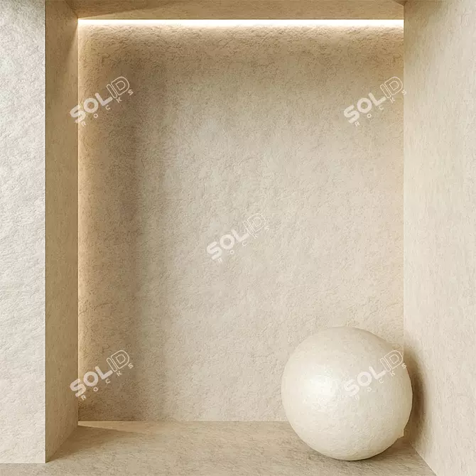 Decorative Plaster #108 - Seamless Textures & Material 3D model image 1