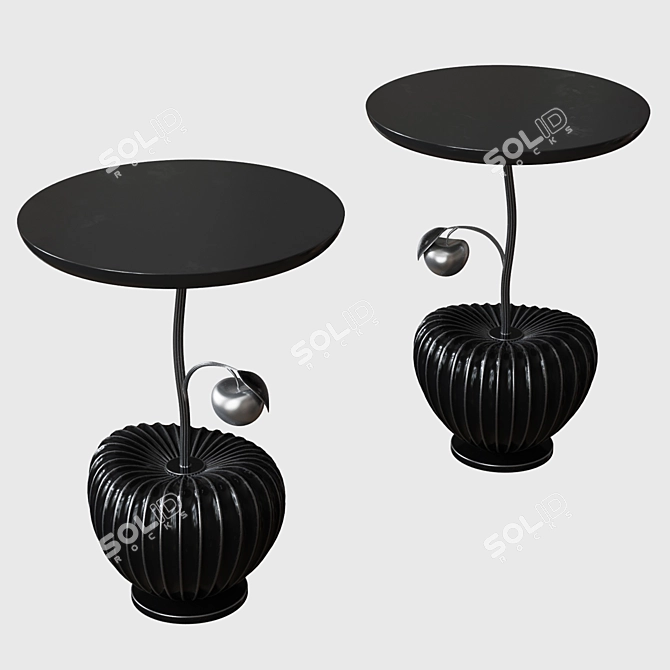 Elegant Amber Silver Decorative Table 3D model image 3