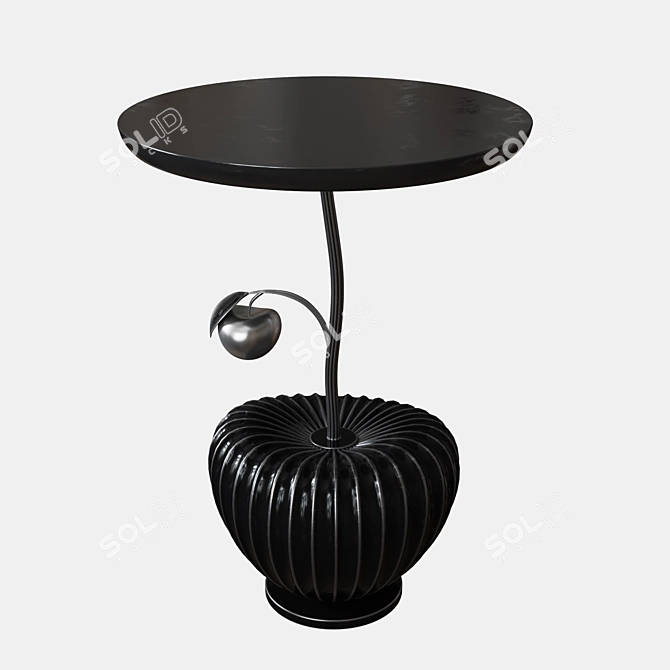Elegant Amber Silver Decorative Table 3D model image 4