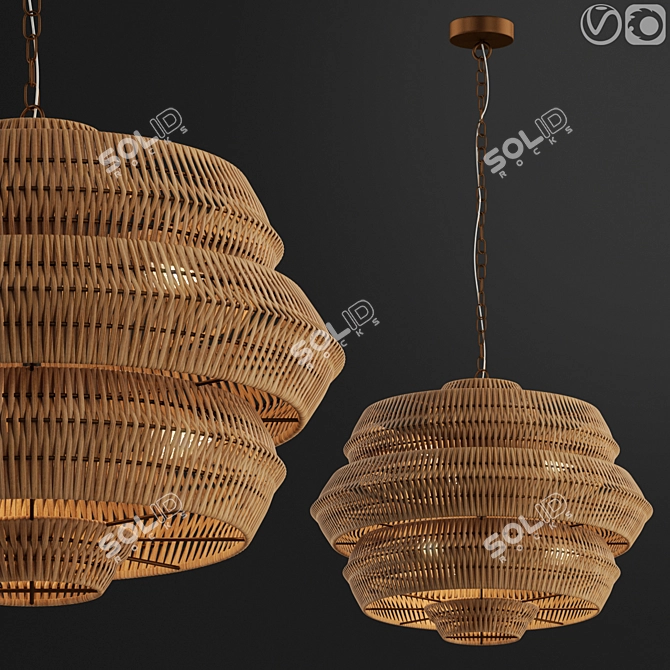 Luxurious Antibes Chandelier 3D model image 1