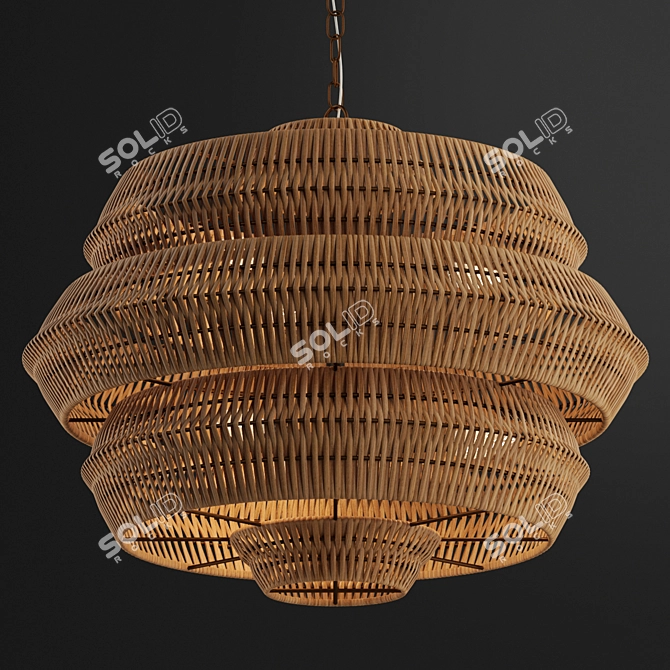 Luxurious Antibes Chandelier 3D model image 2