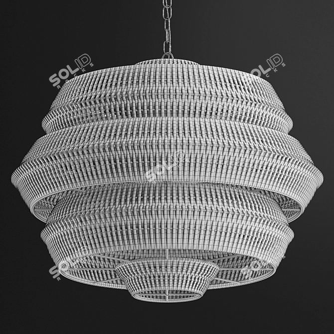 Luxurious Antibes Chandelier 3D model image 3