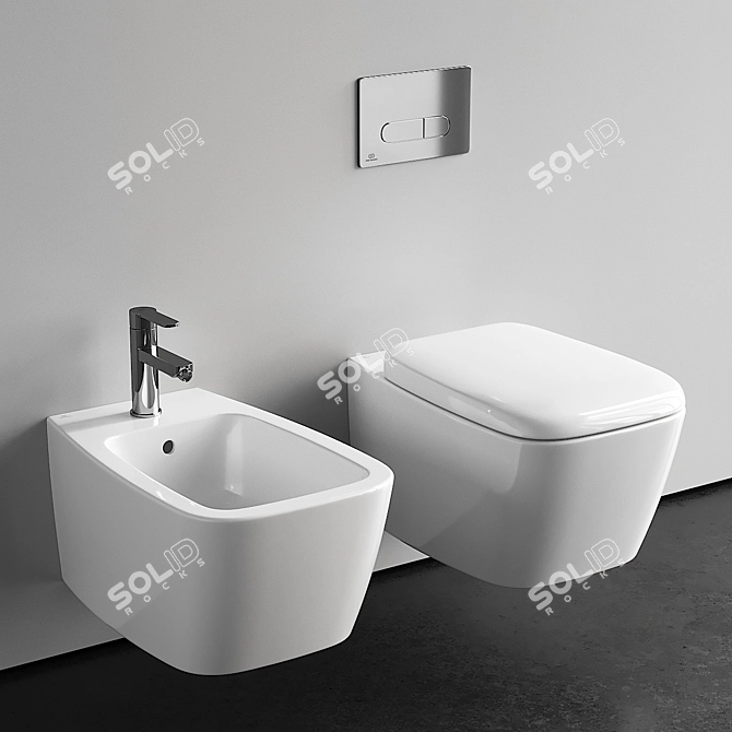 Ideal Standard Ventuno Wall-Hang WC Set 3D model image 1