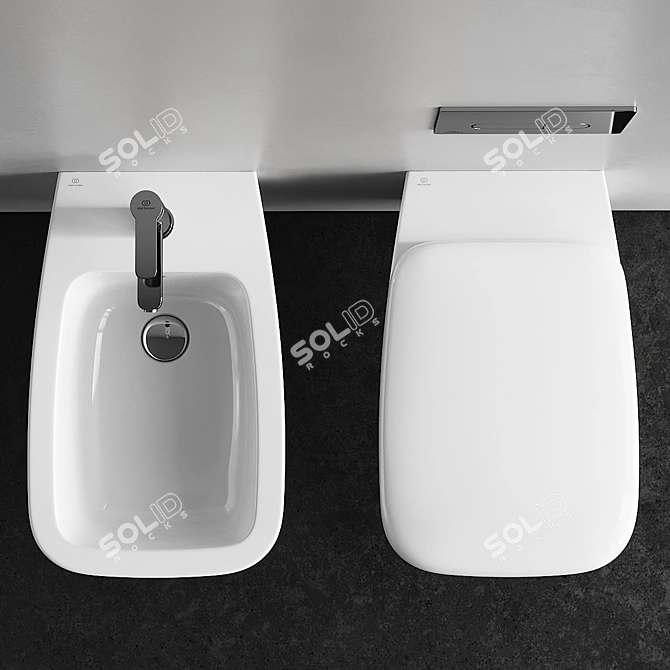 Ideal Standard Ventuno Wall-Hang WC Set 3D model image 4